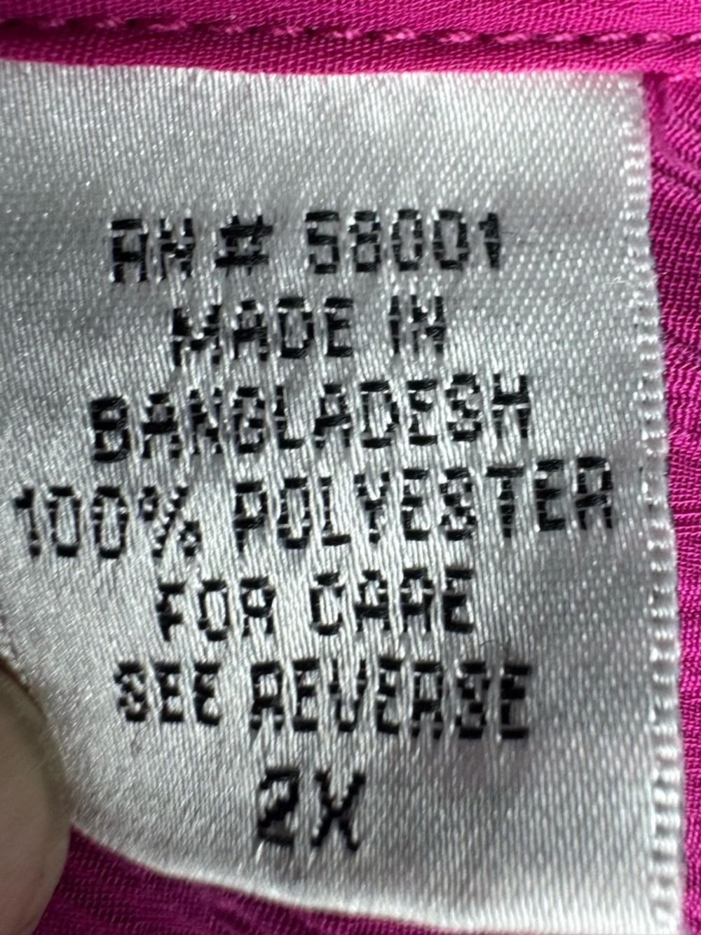 Sarah Bentley Bright Magenta Button-Front Collared Blouse - Picture 5 of 6